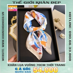 Khăn Phụ Kiện Lụa Vuông 70cm - Thế Giới Khăn Đẹp C1049_1