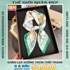 Khăn Phụ Kiện Lụa Vuông 70cm - Thế Giới Khăn Đẹp C1014_2