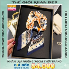 Khăn Phụ Kiện Lụa Vuông 70cm - Thế Giới Khăn Đẹp C1038_2