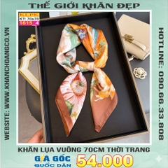 Khăn Phụ Kiện Lụa Vuông 70cm - Thế Giới Khăn Đẹp C1062_4