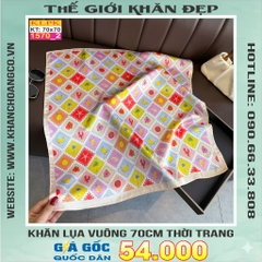 Khăn Phụ Kiện Lụa Vuông 70cm - Thế Giới Khăn Đẹp C1022_2