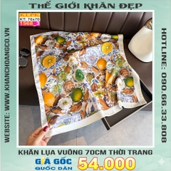 Khăn Phụ Kiện Lụa Vuông 70cm - Thế Giới Khăn Đẹp C1011_3