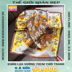 Khăn Phụ Kiện Lụa Vuông 70cm - Thế Giới Khăn Đẹp C1017_4