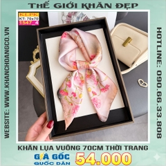 Khăn Phụ Kiện Lụa Vuông 70cm - Thế Giới Khăn Đẹp C1007_4