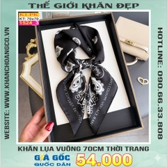 Khăn Phụ Kiện Lụa Vuông 70cm - Thế Giới Khăn Đẹp C1047_3