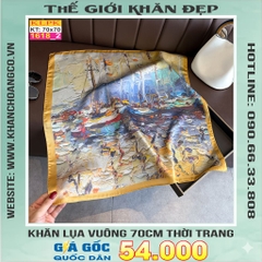 Khăn Phụ Kiện Lụa Vuông 70cm - Thế Giới Khăn Đẹp C1001_2