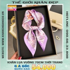 Khăn Phụ Kiện Lụa Vuông 70cm - Thế Giới Khăn Đẹp C1004_4