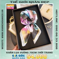 Khăn Phụ Kiện Lụa Vuông 70cm - Thế Giới Khăn Đẹp C1031_3