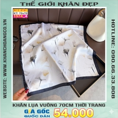 Khăn Phụ Kiện Lụa Vuông 70cm - Thế Giới Khăn Đẹp C1053_4