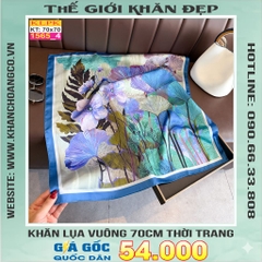 Khăn Phụ Kiện Lụa Vuông 70cm - Thế Giới Khăn Đẹp C1032_4