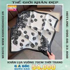 Khăn Phụ Kiện Lụa Vuông 70cm - Thế Giới Khăn Đẹp C1026_1