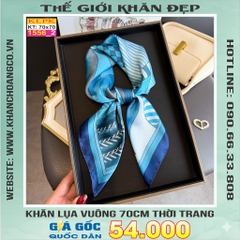 Khăn Phụ Kiện Lụa Vuông 70cm - Thế Giới Khăn Đẹp C1058_2