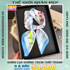 Khăn Phụ Kiện Lụa Vuông 70cm - Thế Giới Khăn Đẹp C1014_4