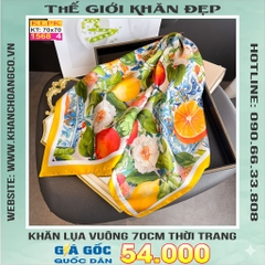Khăn Phụ Kiện Lụa Vuông 70cm - Thế Giới Khăn Đẹp C1011_4