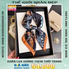 Khăn Phụ Kiện Lụa Vuông 70cm - Thế Giới Khăn Đẹp C1054_3