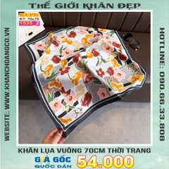 Khăn Phụ Kiện Lụa Vuông 70cm - Thế Giới Khăn Đẹp C1023_2