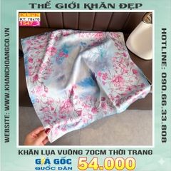 Khăn Phụ Kiện Lụa Vuông 70cm - Thế Giới Khăn Đẹp C1007_3