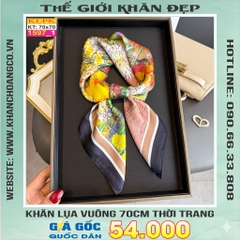 Khăn Phụ Kiện Lụa Vuông 70cm - Thế Giới Khăn Đẹp C1061_1