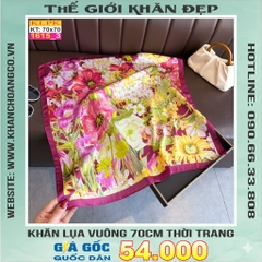 Khăn Phụ Kiện Lụa Vuông 70cm - Thế Giới Khăn Đẹp C1062_3
