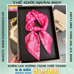 Khăn Phụ Kiện Lụa Vuông 70cm - Thế Giới Khăn Đẹp C1056_1
