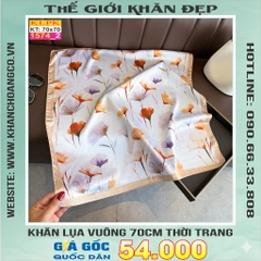 Khăn Phụ Kiện Lụa Vuông 70cm - Thế Giới Khăn Đẹp C1053_2