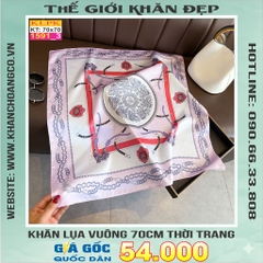 Khăn Phụ Kiện Lụa Vuông 70cm - Thế Giới Khăn Đẹp C1040_3