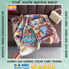 Khăn Phụ Kiện Lụa Vuông 70cm - Thế Giới Khăn Đẹp C1043_1