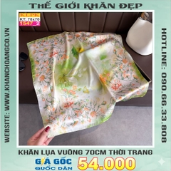 Khăn Phụ Kiện Lụa Vuông 70cm - Thế Giới Khăn Đẹp C1007_2
