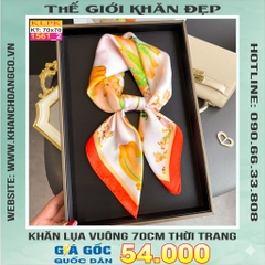 Khăn Phụ Kiện Lụa Vuông 70cm - Thế Giới Khăn Đẹp C1048_2
