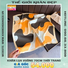 Khăn Phụ Kiện Lụa Vuông 70cm - Thế Giới Khăn Đẹp C1057_3