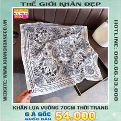 Khăn Phụ Kiện Lụa Vuông 70cm - Thế Giới Khăn Đẹp C1021_1