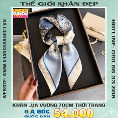 Khăn Phụ Kiện Lụa Vuông 70cm - Thế Giới Khăn Đẹp C1034_3