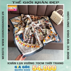 Khăn Phụ Kiện Lụa Vuông 70cm - Thế Giới Khăn Đẹp C1043_3