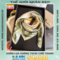 Khăn Phụ Kiện Lụa Vuông 70cm - Thế Giới Khăn Đẹp C1006_2