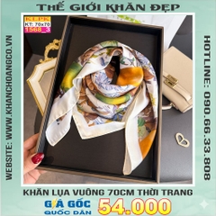 Khăn Phụ Kiện Lụa Vuông 70cm - Thế Giới Khăn Đẹp C1011_3