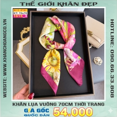 Khăn Phụ Kiện Lụa Vuông 70cm - Thế Giới Khăn Đẹp C1062_3