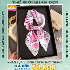 Khăn Phụ Kiện Lụa Vuông 70cm - Thế Giới Khăn Đẹp C1054_2