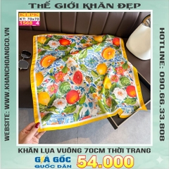 Khăn Phụ Kiện Lụa Vuông 70cm - Thế Giới Khăn Đẹp C1011_4