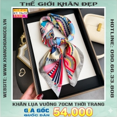 Khăn Phụ Kiện Lụa Vuông 70cm - Thế Giới Khăn Đẹp C1043_1
