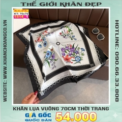 Khăn Phụ Kiện Lụa Vuông 70cm - Thế Giới Khăn Đẹp C1019_1