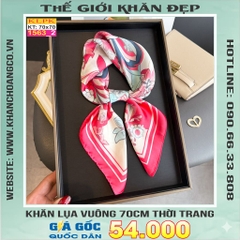 Khăn Phụ Kiện Lụa Vuông 70cm - Thế Giới Khăn Đẹp C1045_2