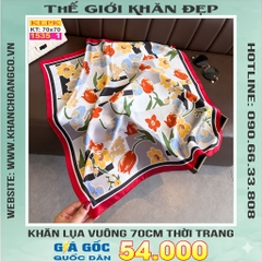 Khăn Phụ Kiện Lụa Vuông 70cm - Thế Giới Khăn Đẹp C1023_1