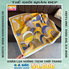 Khăn Phụ Kiện Lụa Vuông 70cm - Thế Giới Khăn Đẹp C1058_3