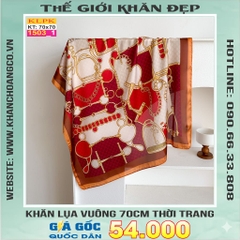 Khăn Phụ Kiện Lụa Vuông 70cm - Thế Giới Khăn Đẹp C1037_1