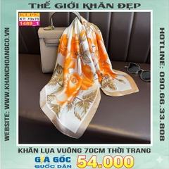 Khăn Phụ Kiện Lụa Vuông 70cm - Thế Giới Khăn Đẹp C1013_1
