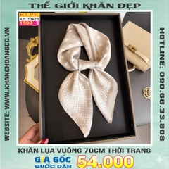 Khăn Phụ Kiện Lụa Vuông 70cm - Thế Giới Khăn Đẹp C1056_3