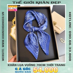 Khăn Phụ Kiện Lụa Vuông 70cm - Thế Giới Khăn Đẹp C1021_3