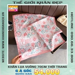 Khăn Phụ Kiện Lụa Vuông 70cm - Thế Giới Khăn Đẹp C1020_4