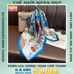 Khăn Phụ Kiện Lụa Vuông 70cm - Thế Giới Khăn Đẹp C1017_1