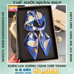 Khăn Phụ Kiện Lụa Vuông 70cm - Thế Giới Khăn Đẹp C1003_3
